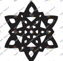 فایل وکتور گل شش پر