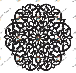 فایل وکتور گل شش تکه