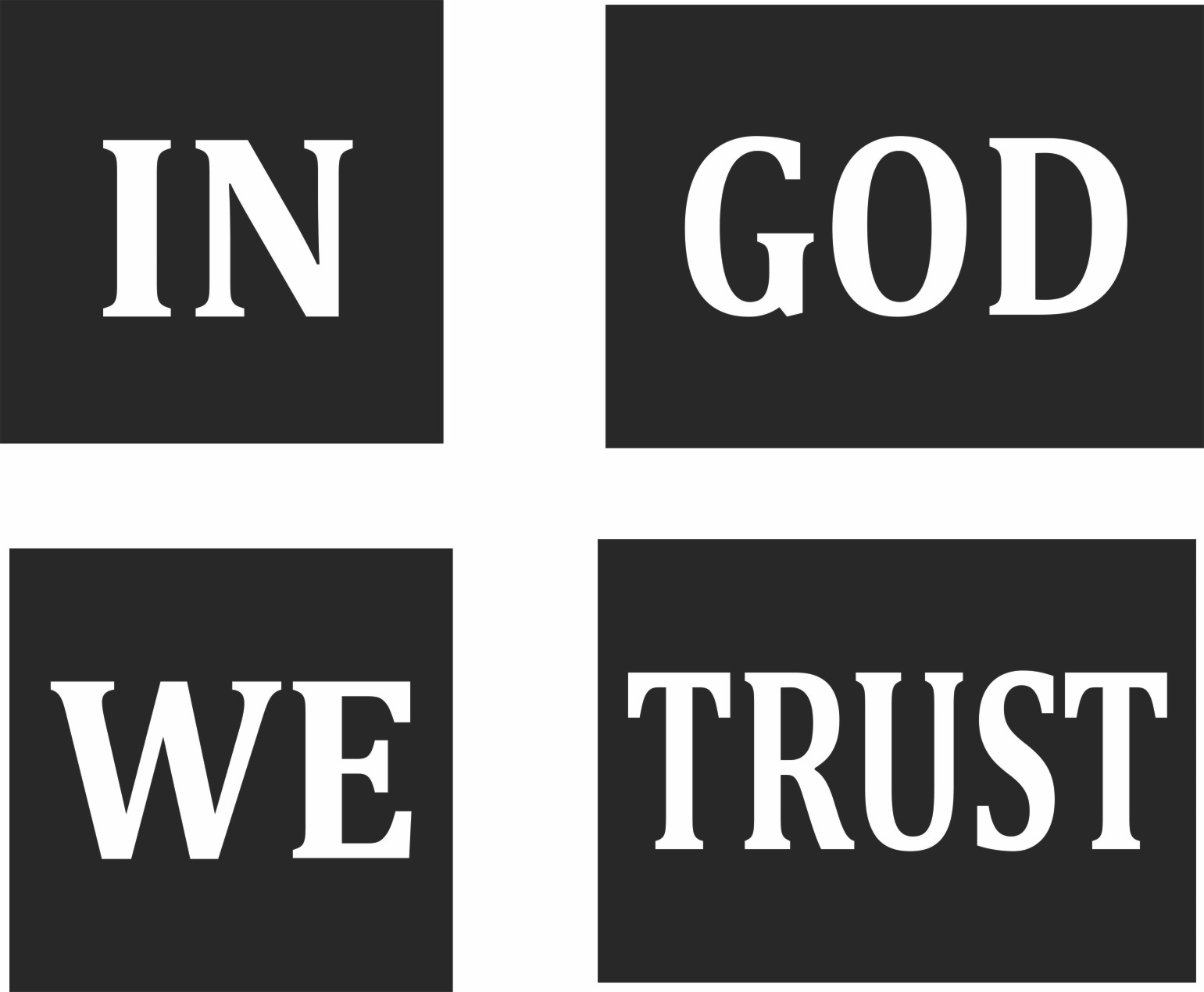 طرح وکتور IN GOD WE TRUST
