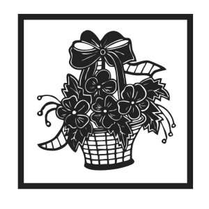 طرح وکتور سبد گل