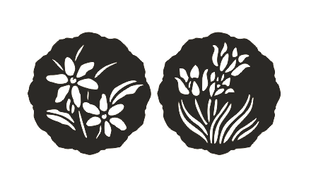 طرح وکتور دو گل