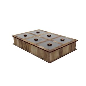 طرح وکتور باکس دمنوش 6 خانه