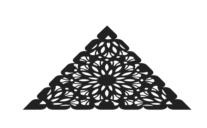 طرح وکتور گل بهاری مثلثی