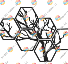 طرح وکتور درخت شش ضلعی (کد352)