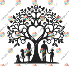 طرح وکتور درخت خانواده (کد378)