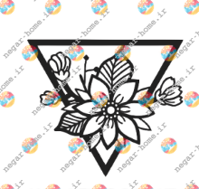 طرح وکتور گل مثلثی (کد422)