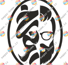طرح وکتور استیکر نیمرخ (کد497)