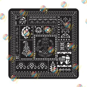 فایل وکتور شابلون لیپان آرت پرنده و کاج(کد629)