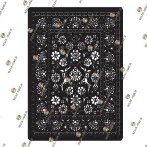 فایل وکتور شابلون فرش گل رز(کد731)