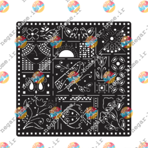 فایل وکتور شابلون گل و گنجشک(کد979)