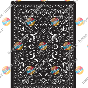 فایل وکتور شابلون فرش شاه گل (کد722)